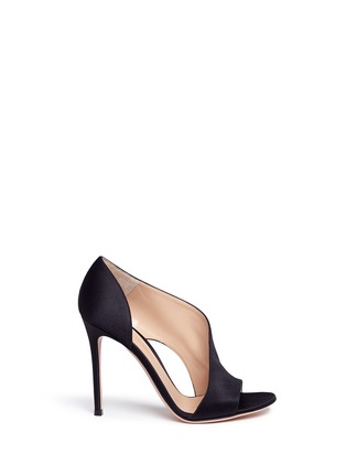 Main View - Click To Enlarge - GIANVITO ROSSI - 'Demi' arched satin bootie sandals