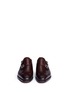 Front View - Click To Enlarge - GEORGE CLEVERLEY - 'Theo' brogue leather double monk strap shoes