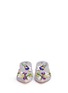 Front View - Click To Enlarge - ISA TAPIA - 'Fran' floral paillette suede mules