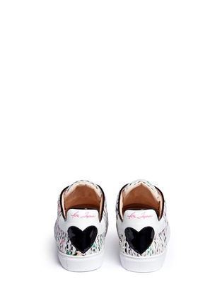 Back View - Click To Enlarge - ISA TAPIA - 'Caelan' heart patch tweed sneakers