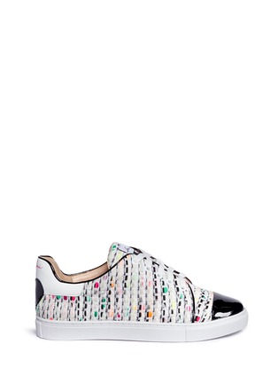 Main View - Click To Enlarge - ISA TAPIA - 'Caelan' heart patch tweed sneakers