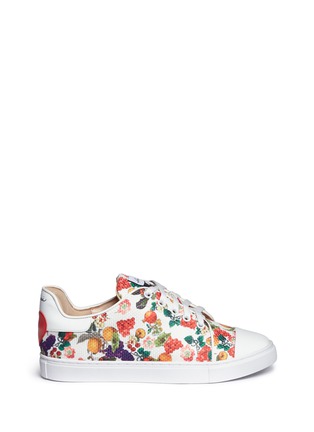 Main View - Click To Enlarge - ISA TAPIA - 'Caelan' heart patch fruit print sneakers