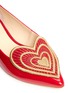 Detail View - Click To Enlarge - ISA TAPIA - 'Clement2' heart embroidered leather skimmer flats