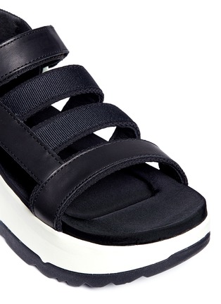 Detail View - Click To Enlarge - TEVA - 'Zamora' leather and mesh platform sandals