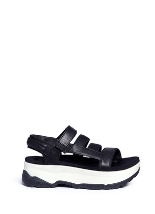 Main View - Click To Enlarge - TEVA - 'Zamora' leather and mesh platform sandals
