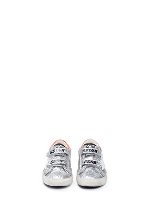 Figure View - Click To Enlarge - GOLDEN GOOSE - 'Superstar' coarse glitter toddler sneakers