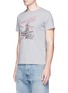 Front View - Click To Enlarge - 73387 - 'Surf Mania' skeleton embroidered cotton T-shirt