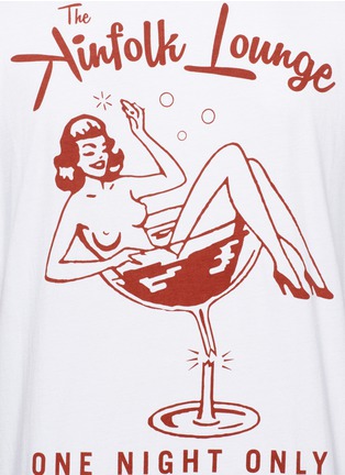 Detail View - Click To Enlarge - KINFOLK - Showgirl slogan print cotton T-shirt