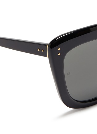 Detail View - Click To Enlarge - LINDA FARROW - Acetate chunky square sunglasses