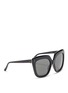 Figure View - Click To Enlarge - LINDA FARROW - Acetate chunky square sunglasses