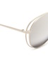 Detail View - Click To Enlarge - LINDA FARROW - Open wire titanium aviator sunglasses