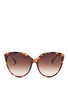 Main View - Click To Enlarge - LINDA FARROW - Oversized tortoiseshell cat eye sunglasses