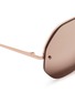 Detail View - Click To Enlarge - LINDA FARROW - Metal octagonal mirror sunglasses