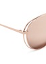 Detail View - Click To Enlarge - LINDA FARROW - Open wire aviator sunglasses