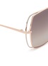 Detail View - Click To Enlarge - LINDA FARROW - Open wire rim metal square sunglasses