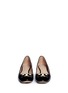 Front View - Click To Enlarge - TORY BURCH - 'Gigi' logo plate patent leather pumps