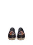 Front View - Click To Enlarge - TORY BURCH - 'Daley' ethnic logo stitched leather espadrilles