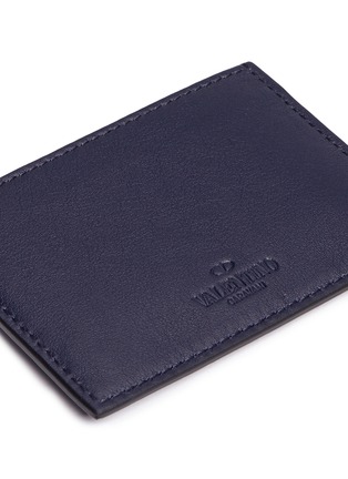 Detail View - Click To Enlarge - VALENTINO GARAVANI - Rockstud' leather card holder