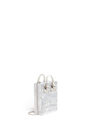 Front View - Click To Enlarge - SOPHIE HULME - 'Compton' glitter polka dot Perspex crossbody bag