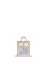 Back View - Click To Enlarge - SOPHIE HULME - 'Compton' inset glitter Perspex crossbody bag