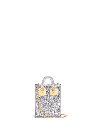 Main View - Click To Enlarge - SOPHIE HULME - 'Compton' inset glitter Perspex crossbody bag