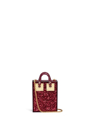 Main View - Click To Enlarge - SOPHIE HULME - 'Compton' inset glitter Perspex crossbody bag