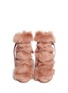 Front View - Click To Enlarge - GIANVITO ROSSI - 'Moritz' fur crisscross tie suede boots