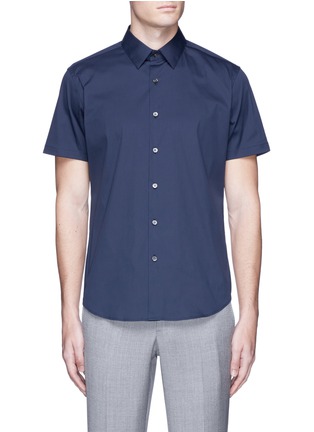 Main View - Click To Enlarge - THEORY - 'Sylvain' short sleeve poplin shirt