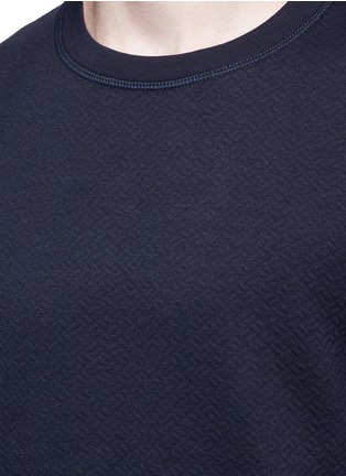 Detail View - Click To Enlarge - THEORY - 'Danen' geometric cloqué sweatshirt