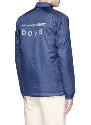 Back View - Click To Enlarge - COMME DES GARÇONS SHIRT - 'Boy' print padded nylon jacket