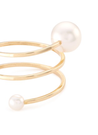 Detail View - Click To Enlarge - SOPHIE BILLE BRAHE - 'Louise Grand' Akoya pearl 14k yellow gold spiral ring