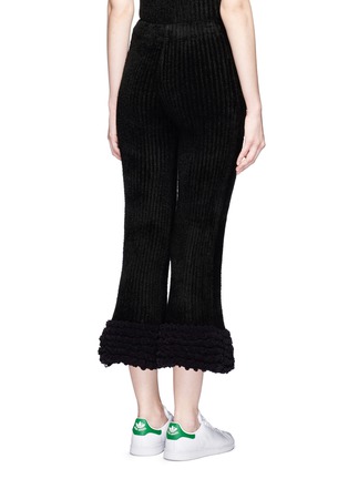 Back View - Click To Enlarge - XIAO LI - 'Lusso' knotted rib knit flared pants