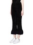 Front View - Click To Enlarge - XIAO LI - 'Lusso' knotted rib knit flared pants