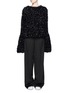 Main View - Click To Enlarge - XIAO LI - Bell cuff tinsel knit sweater