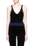 Main View - Click To Enlarge - XIAO LI - 'Lusso' knotted rib knit v-neck tank top