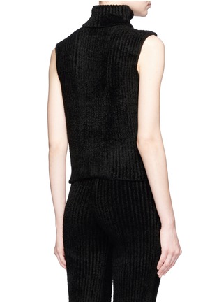Back View - Click To Enlarge - XIAO LI - 'Lusso' knotted sleeveless turtleneck top