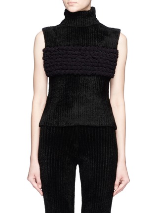 Main View - Click To Enlarge - XIAO LI - 'Lusso' knotted sleeveless turtleneck top