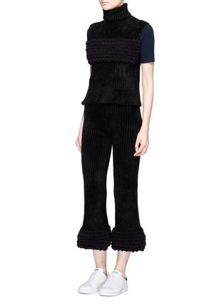 Figure View - Click To Enlarge - XIAO LI - 'Lusso' knotted sleeveless turtleneck top