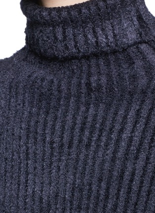 Detail View - Click To Enlarge - XIAO LI - 'Lusso' rib knit turtleneck maxi dress