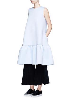 Figure View - Click To Enlarge - XIAO LI - Oversized cloqué peplum dress