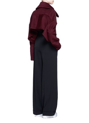 Figure View - Click To Enlarge - XIAO LI - Fly back felted wool blend cropped jacket