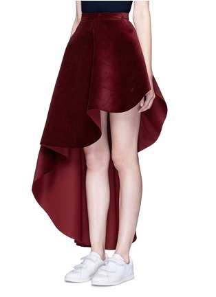 Front View - Click To Enlarge - XIAO LI - Asymmetric corduroy flared skirt