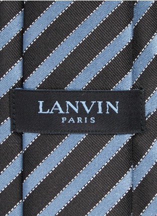 Detail View - Click To Enlarge - LANVIN - Regimental stripe silk jacquard tie