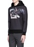 Front View - Click To Enlarge - NEIL BARRETT - 'Horse Eagle' print neoprene hoodie