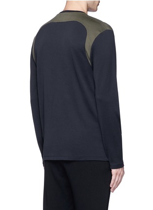Back View - Click To Enlarge - NEIL BARRETT - 'Retro Modernist' colourblock long sleeve T-shirt