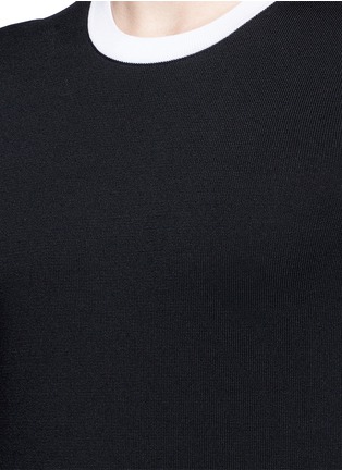 Detail View - Click To Enlarge - NEIL BARRETT - Contrast edge knit T-shirt