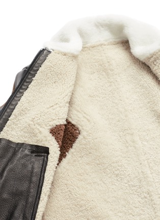 Detail View - Click To Enlarge - NEIL BARRETT - Colourblock shearling Harrington jacket