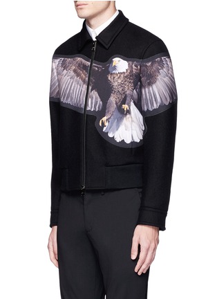 Front View - Click To Enlarge - NEIL BARRETT - Eagle print patch jacket