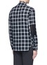 Back View - Click To Enlarge - NEIL BARRETT - 'Retro Modernist' colourblock tartan plaid shirt