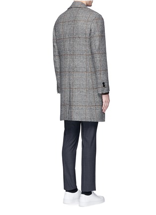 Back View - Click To Enlarge - NEIL BARRETT - Slim fit colourblock Glen plaid coat